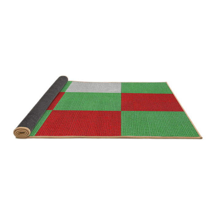 Thickness of Patterned Green Novelty Rug, pat722