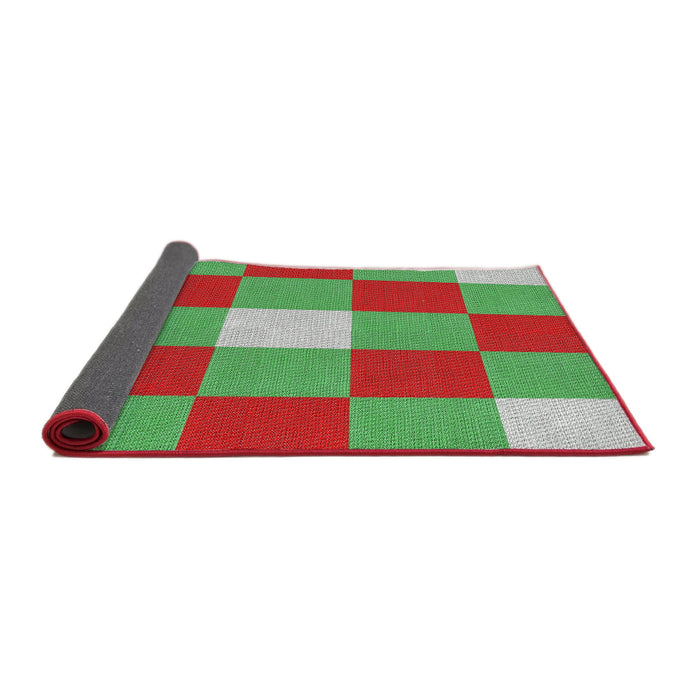 Thickness of Patterned Green Novelty Rug, pat724