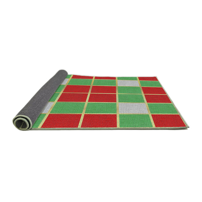 Thickness of Patterned Green Novelty Rug, pat726
