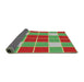 Thickness of Patterned Green Novelty Rug, pat726