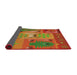 Thickness of Patterned Red Novelty Rug, pat727