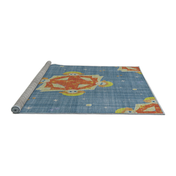 Sideview of Machine Washable Transitional Grape Purple Rug, wshpat728