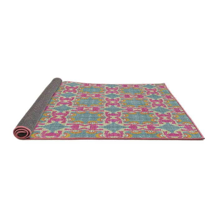 Thickness of Patterned Raspberry Purple Novelty Rug, pat729
