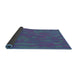 Thickness of Patterned Dark Slate Blue Purple Novelty Rug, pat73