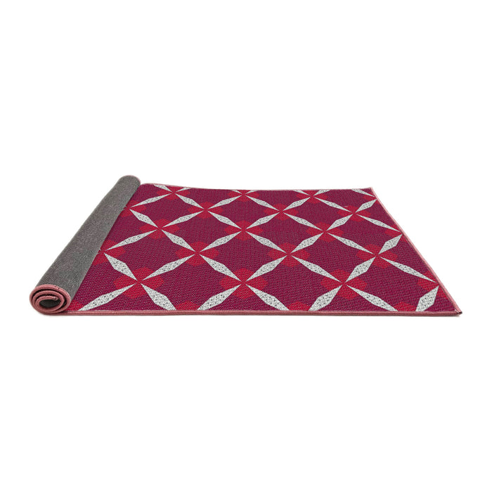 Thickness of Patterned Pink Novelty Rug, pat736