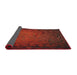 Thickness of Patterned Crimson Red Novelty Rug, pat738