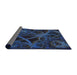 Thickness of Patterned Blue Novelty Rug, pat742