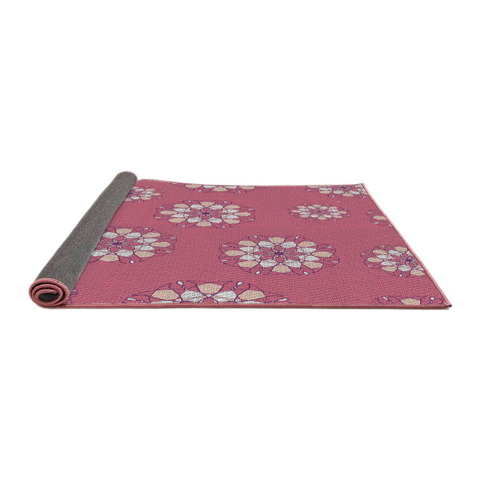 Thickness of Patterned Pink Novelty Rug, pat745