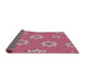 Thickness of Patterned Pink Novelty Rug, pat745