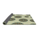 Thickness of Patterned Khaki Gold Novelty Rug, pat750