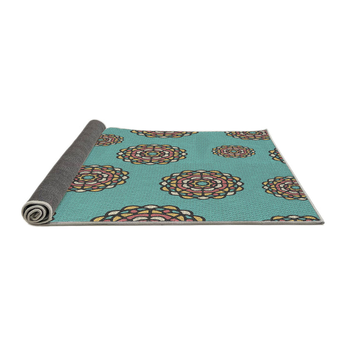 Thickness of Patterned Gray Novelty Rug, pat751