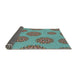 Thickness of Patterned Gray Novelty Rug, pat751