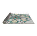 Thickness of Patterned Light Rose Green Novelty Rug, pat753