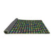 Thickness of Patterned Green Novelty Rug, pat76