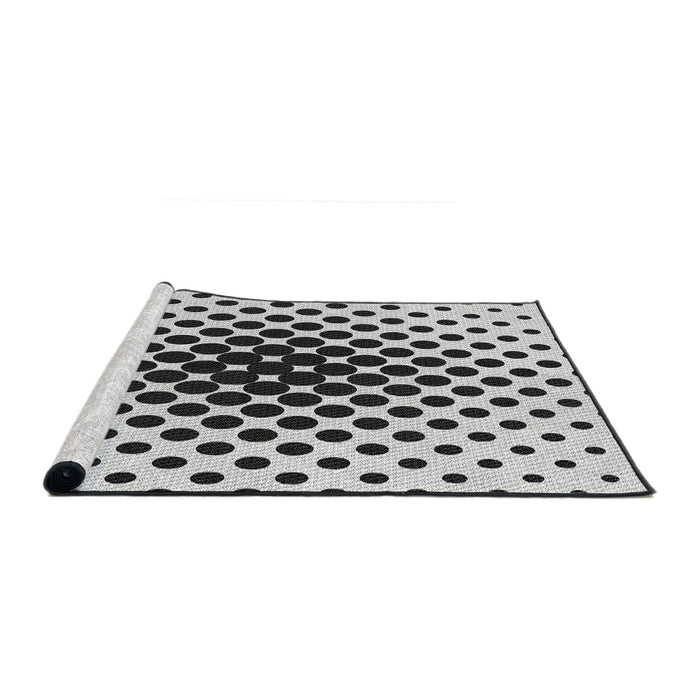 Serging Thickness of Machine Washable Transitional Light Black Rug, wshpat761