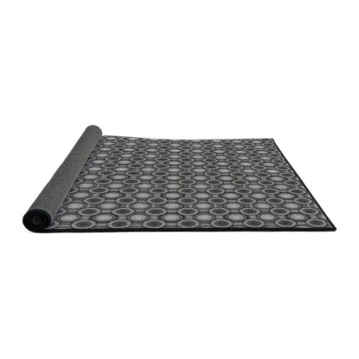 Thickness of Patterned Dark Gray Novelty Rug, pat765