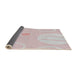 Thickness of Patterned MistyRose Pink Novelty Rug, pat766