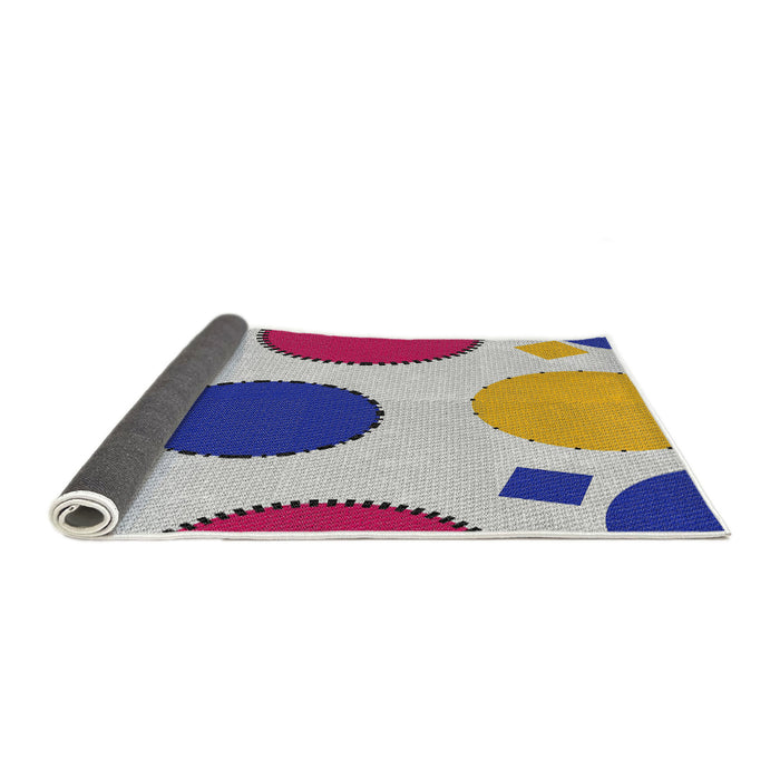 Thickness of Patterned Purple Novelty Rug, pat767