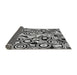 Thickness of Patterned Charcoal Black Novelty Rug, pat769