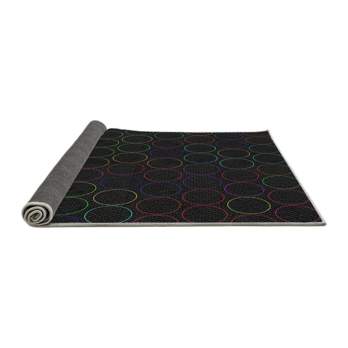 Thickness of Patterned Light Black Novelty Rug, pat772