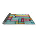 Thickness of Patterned Blue Green Modern Rug, pat775