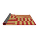 Thickness of Patterned Red Novelty Rug, pat776