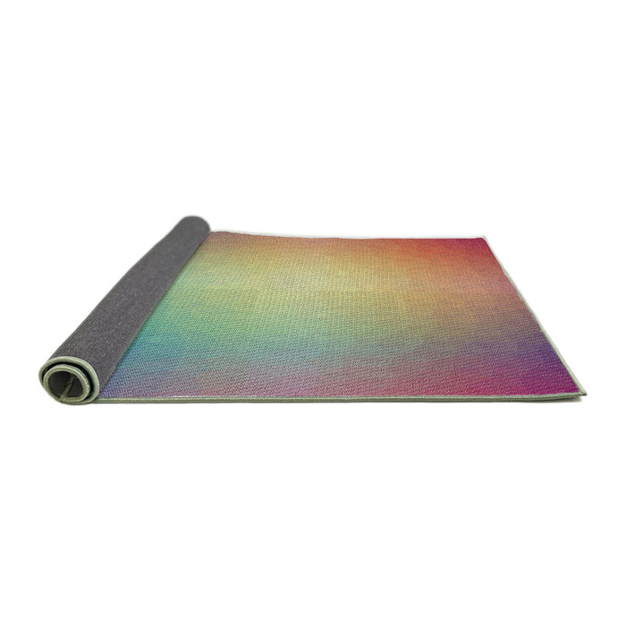 Thickness of Patterned Raspberry Purple Modern Rug, pat790