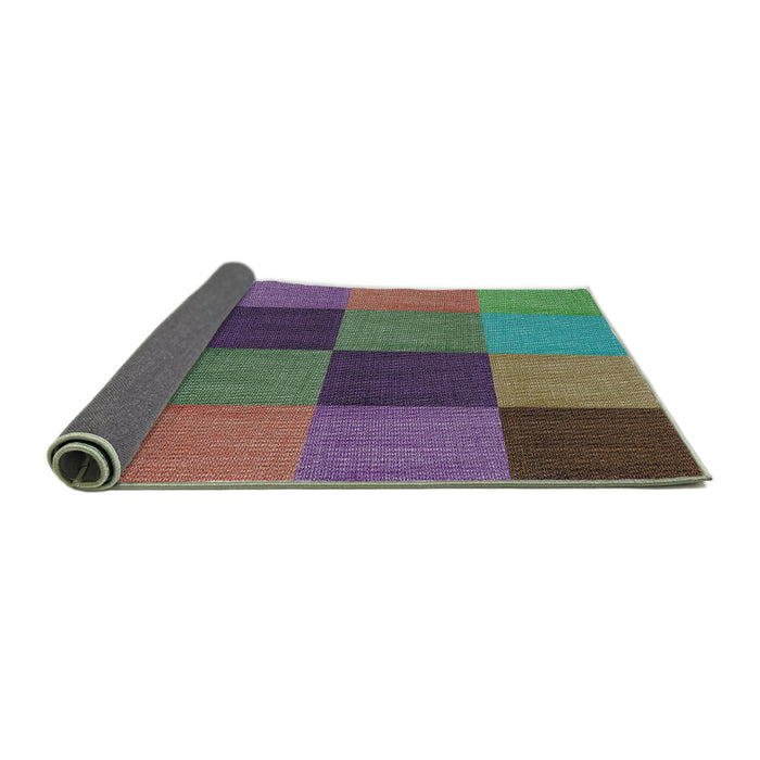 Thickness of Patterned Green Novelty Rug, pat802