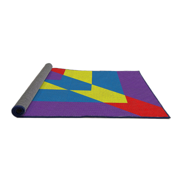 Thickness of Patterned Dark Sea Green Modern Rug, pat803