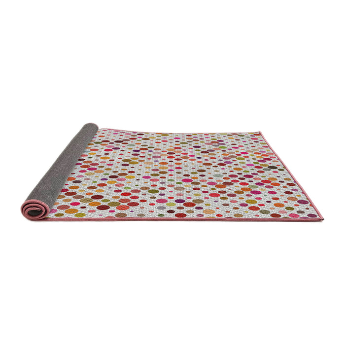 Thickness of Patterned Rust Pink Novelty Rug, pat816