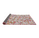 Thickness of Patterned Rust Pink Novelty Rug, pat816