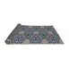 Thickness of Patterned Blue Gray Novelty Rug, pat819