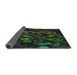 Thickness of Patterned Black Novelty Rug, pat824