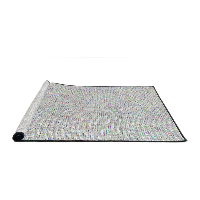 Serging Thickness of Machine Washable Transitional HoneyDew Green Rug, wshpat828