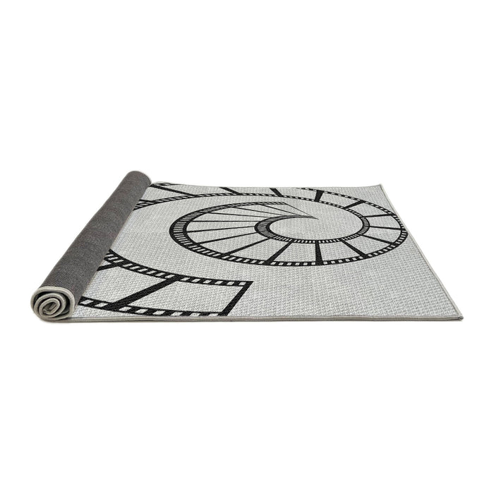Thickness of Patterned Off-White Novelty Rug, pat83