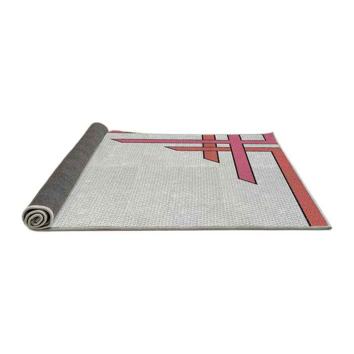 Thickness of Patterned Off-White Novelty Rug, pat842