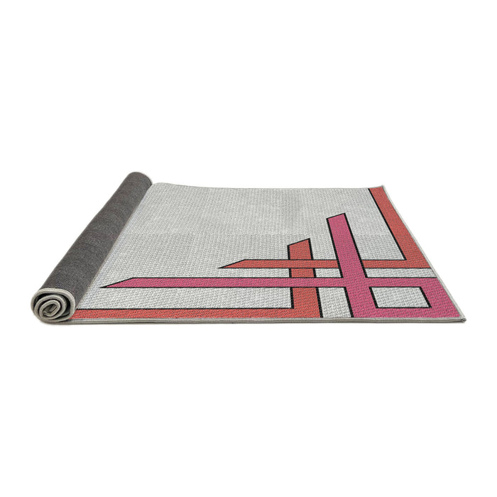 Thickness of Patterned Off-White Novelty Rug, pat843