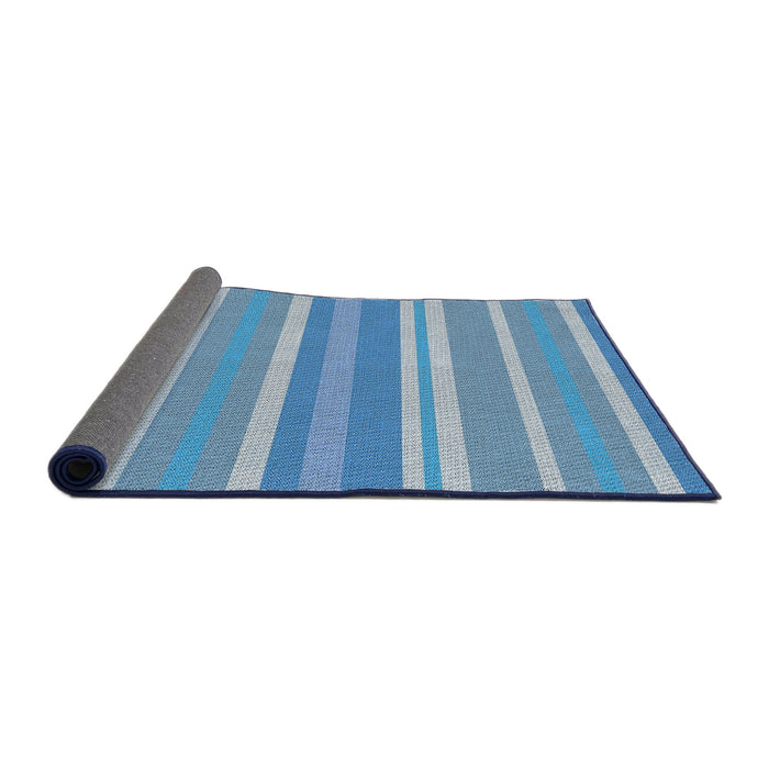 Thickness of Patterned Light Sky Blue Novelty Rug, pat845