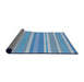 Thickness of Patterned Light Sky Blue Novelty Rug, pat845