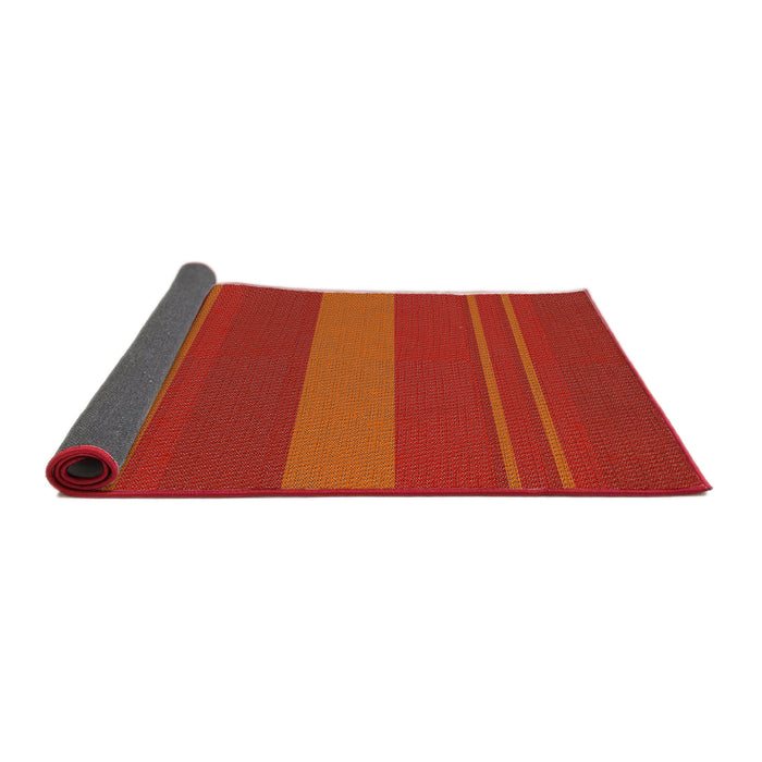 Thickness of Patterned Orange Red Novelty Rug, pat847