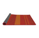 Thickness of Patterned Orange Red Novelty Rug, pat847