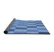 Thickness of Patterned Sky Blue Novelty Rug, pat850