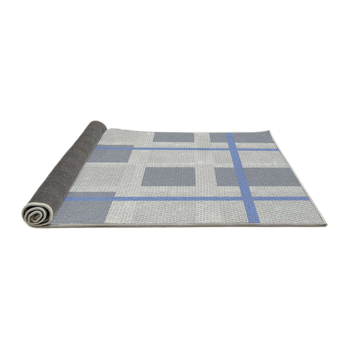 Thickness of Patterned Platinum Gray Novelty Rug, pat851