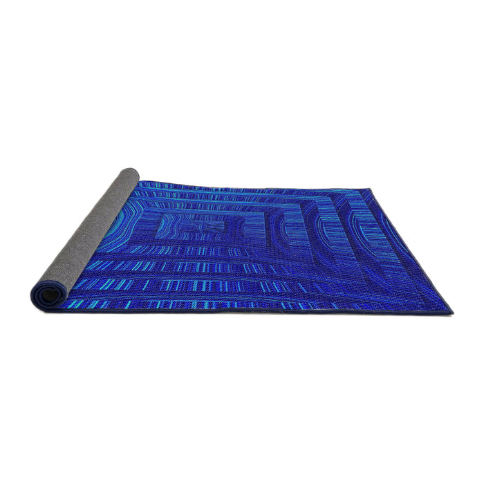 Thickness of Patterned Blue Modern Rug, pat857