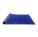 Thickness of Patterned Blue Modern Rug, pat857