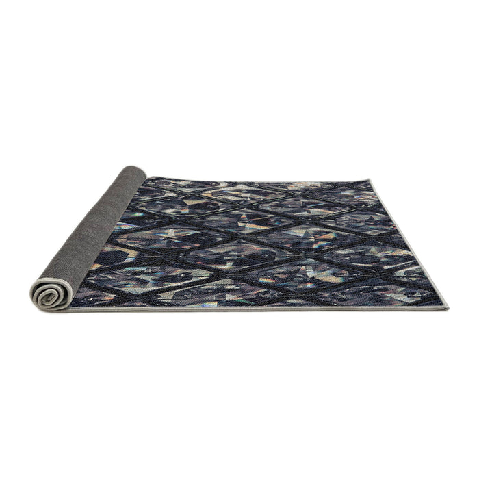 Thickness of Patterned Silver Gray Novelty Rug, pat859