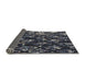 Thickness of Patterned Silver Gray Novelty Rug, pat859