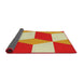 Thickness of Patterned Neon Red Novelty Rug, pat860