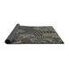 Thickness of Patterned Charcoal Black Novelty Rug, pat867