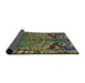 Thickness of Patterned Charcoal Black Novelty Rug, pat868